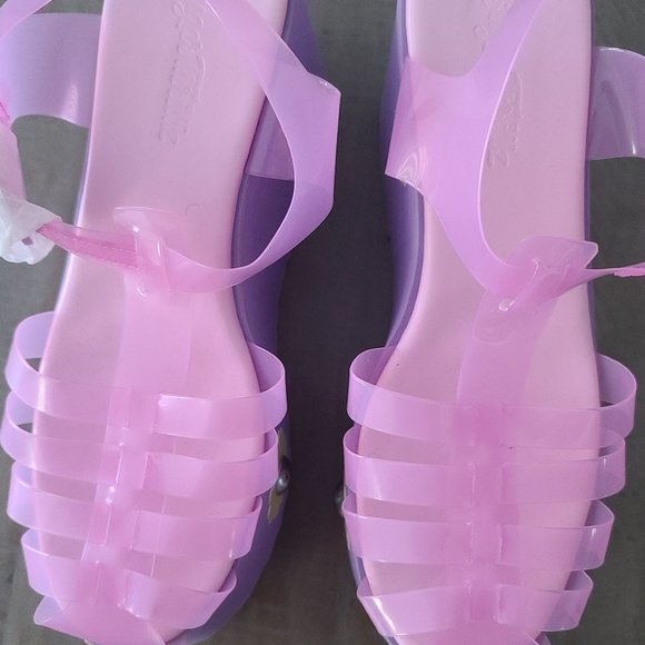Dolls Kill Shoes Sugar Thrillz Chasin Daisies Jelly Sandals Size 8